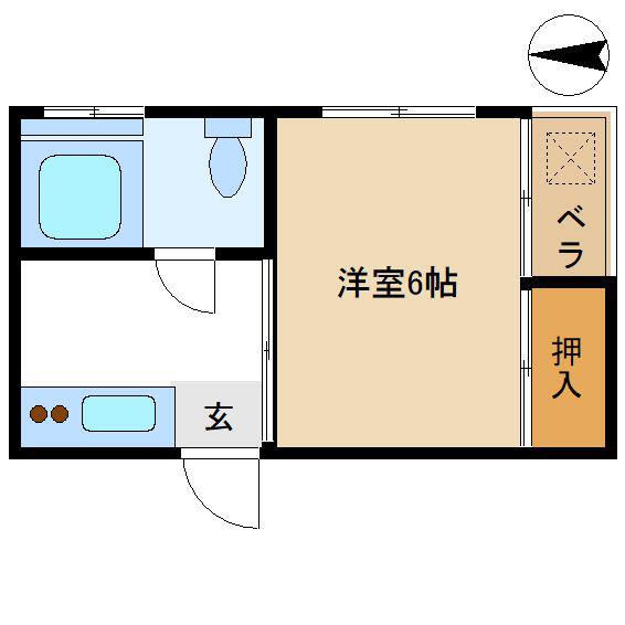 藤田マンション(1DK/3階)の間取り写真
