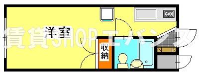 コンステレーション谷津(ワンルーム/2階)の間取り写真