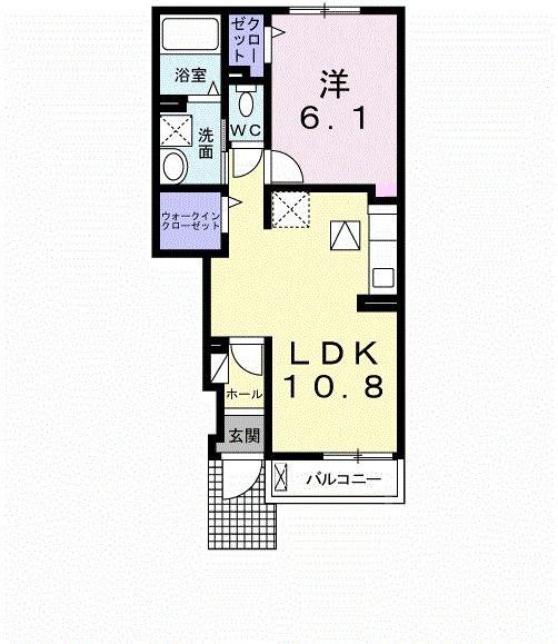 リッキー レジデンス(1LDK/1階)の間取り写真