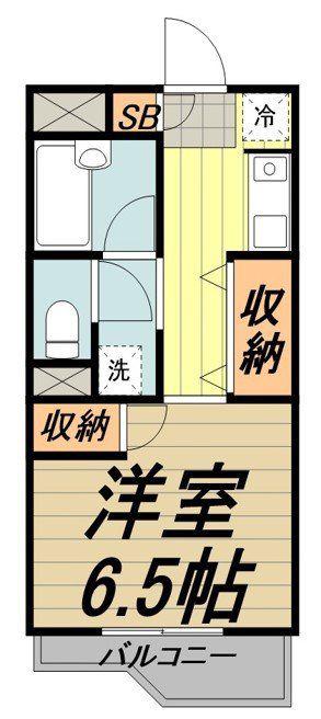 パルクルーエ(1K/3階)の間取り写真