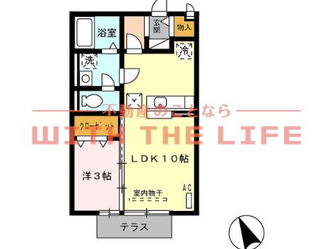 パテル・ヴィオラ(1LDK/2階)の間取り写真