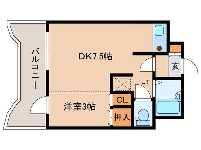 札幌ビオス館(1DK/12階)の間取り写真