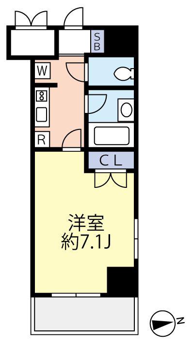 グランヴァン荻窪II(1K/5階)の間取り写真