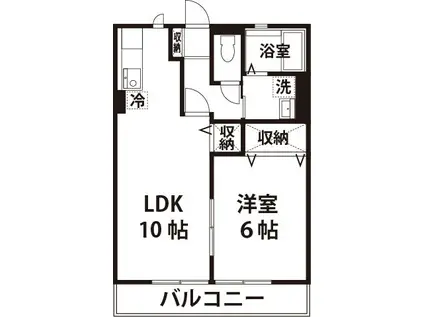 イル・パラッツオ(1LDK/1階)の間取り写真