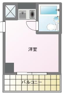 クローバーハイツ三宮(ワンルーム/8階)の間取り写真
