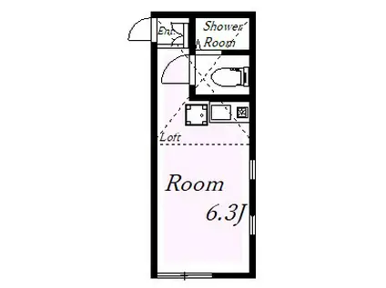 ユナイト塩浜ガリレオ(ワンルーム/1階)の間取り写真