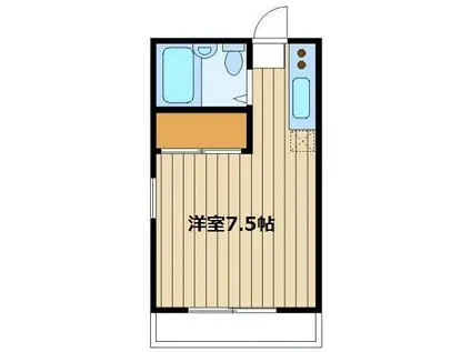 コーポ・カスガ(ワンルーム/2階)の間取り写真