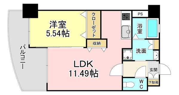 サンシャインII(1LDK/8階)の間取り写真