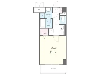 ラ・ビィNAKAZEN(1K/4階)の間取り写真