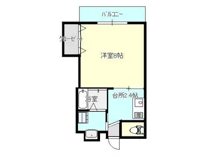 FORKS31(1K/1階)の間取り写真