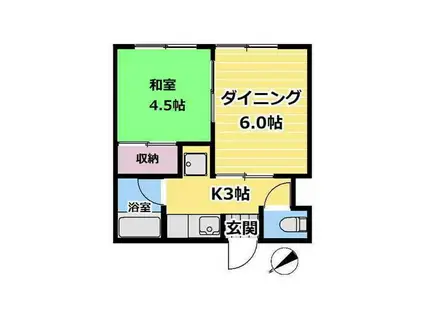 池雪ハイツ(1DK/3階)の間取り写真