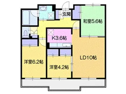 サンライズアベニュー(3LDK/1階)の間取り写真