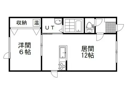 BELOVED3(1LDK/1階)の間取り写真