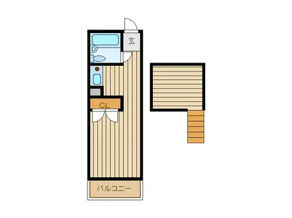 サンひばりヶ丘(ワンルーム/2階)の間取り写真
