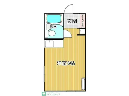 スカイビル(ワンルーム/3階)の間取り写真