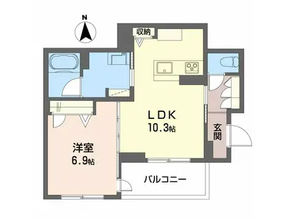 SONORITE VILLA(1LDK/1階)の間取り写真