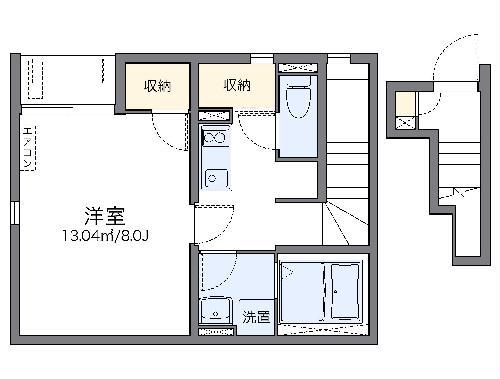 レオネクストORCHARDNIII(1K/2階)の間取り写真