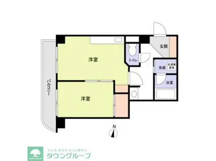 COCOPAL富士見台(1LDK/1階)の間取り写真