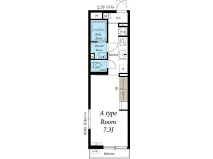 リブリ・TORO(1K/3階)の間取り写真