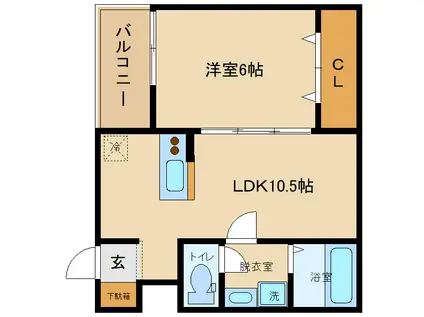 FSTYLE上市(1LDK/2階)の間取り写真