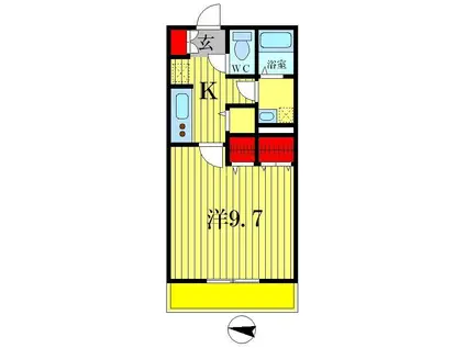 ディアコート馬橋(1K/2階)の間取り写真