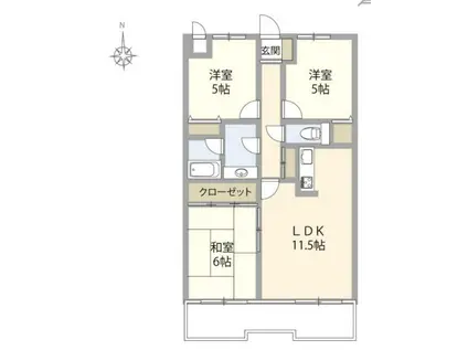 BELLEDEMEURE(3LDK/1階)の間取り写真