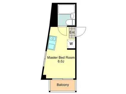 プロスパー八王子(1K/2階)の間取り写真