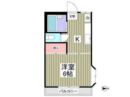 アイリットハイツ第二(1K/1階)の間取り写真