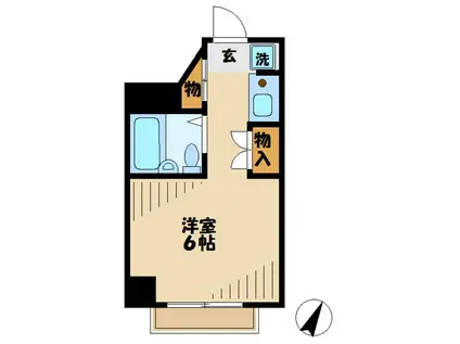 ドールハウス(1K/3階)の間取り写真