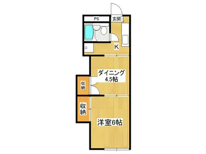 コスモ佐貫(1DK/3階)の間取り写真