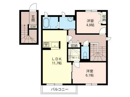 SHM ボニータ・サラ C(2LDK/2階)の間取り写真