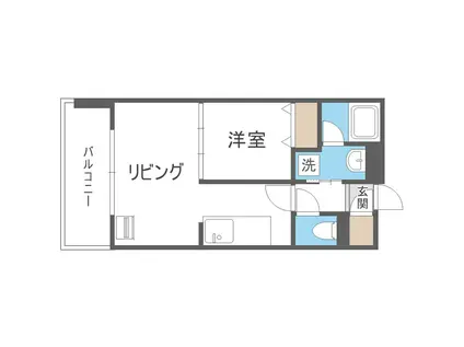 JP NOIE 円山表参道旧ルクレ円山表参道(1LDK/4階)の間取り写真