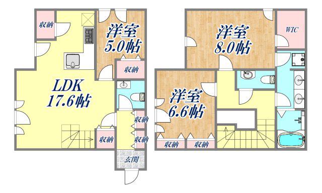 ブリランテ苦楽園(3LDK/1階)の間取り写真