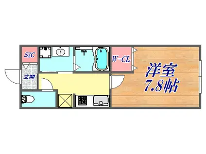 ルーチェ・ノムラ(1K/1階)の間取り写真