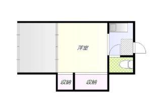 石井荘(ワンルーム/1階)の間取り写真