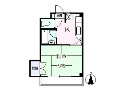 グレイス南久が原(1K/2階)の間取り写真