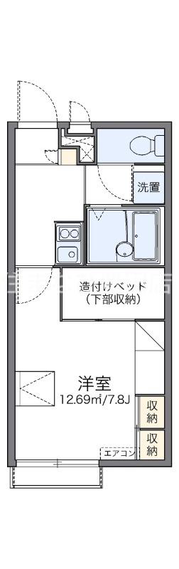 レオパレス栄華西III(1K/1階)の間取り写真