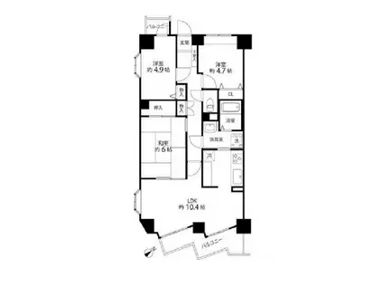 Jパレス桜台(3LDK/2階)の間取り写真