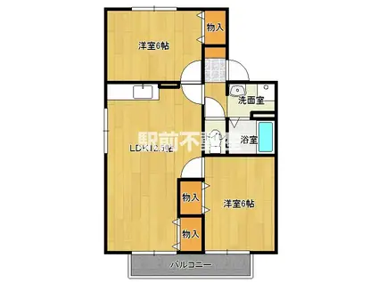 セジュールS(2LDK/2階)の間取り写真