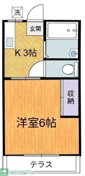 ホワイトハイツ(1K/1階)の間取り写真