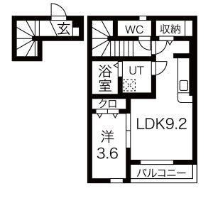 ラビスタアイワヒルズI(1SK/2階)の間取り写真