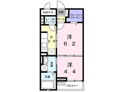 EXIV田園調布エクシブ(1DK/2階)の間取り写真