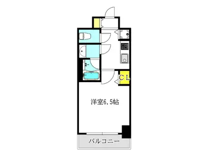 アクアプレイス天満クラシック(1K/2階)の間取り写真
