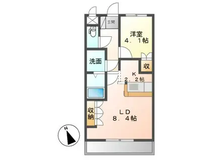 ステラハイツ(1LDK/2階)の間取り写真