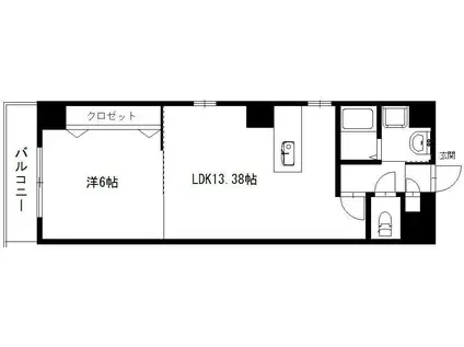 サンリブレ(1LDK/2階)の間取り写真