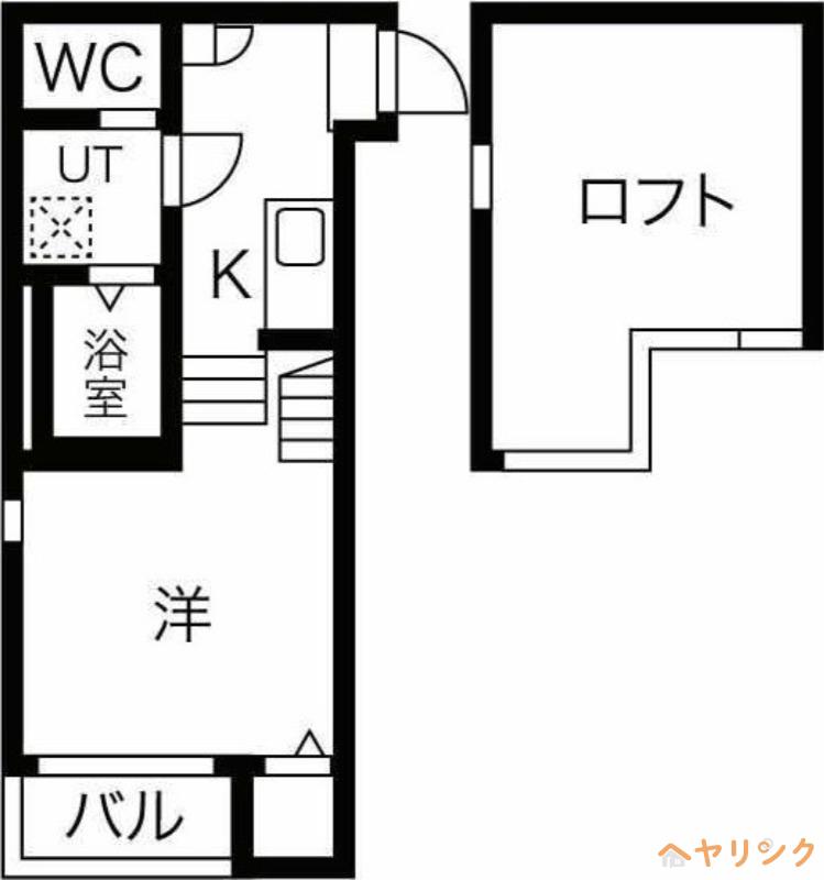 グリュックハイム (1K/1階)の間取り写真