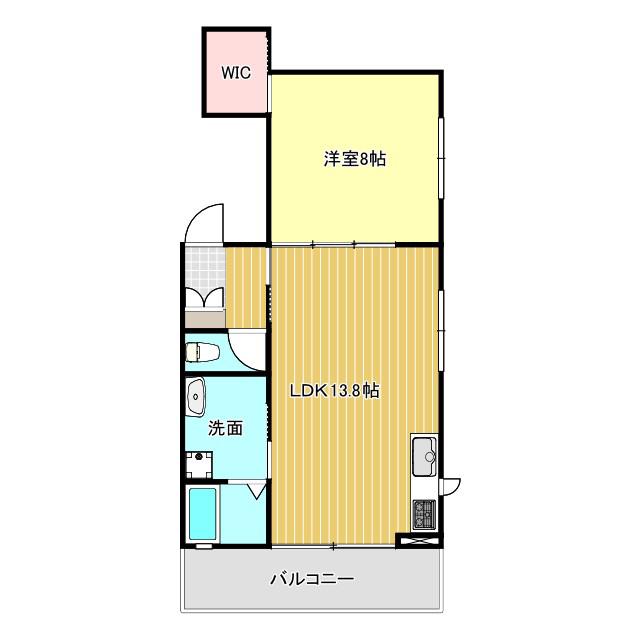 あぱ百年木(1LDK/1階)の間取り写真