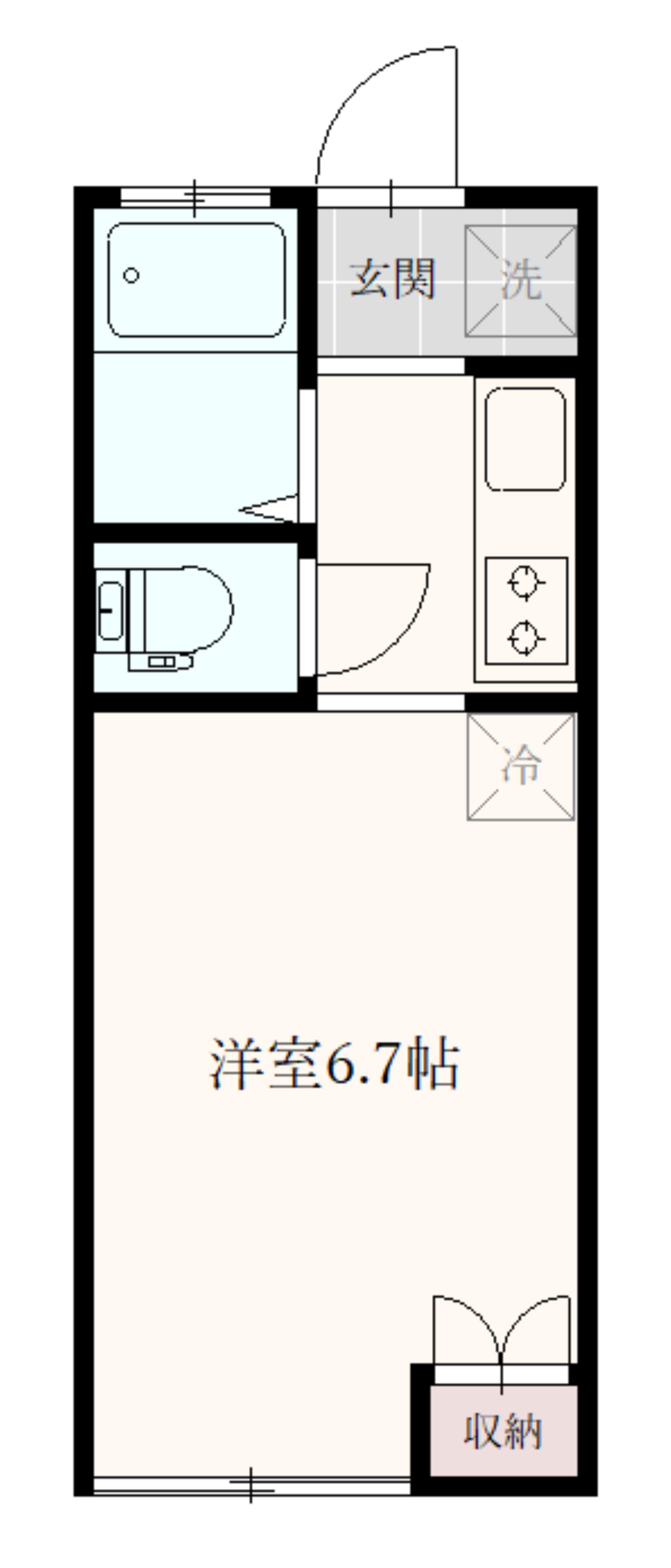 リバティ寺尾(ワンルーム/1階)の間取り写真