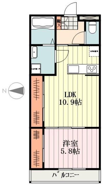 リブリ・I RAY(1LDK/1階)の間取り写真