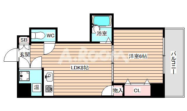 パナッシュコート梅田北(1LDK/9階)の間取り写真